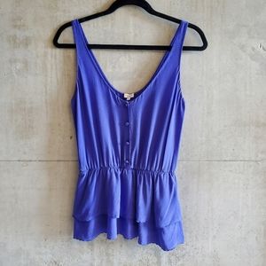 BABATON Blue Silk Sleeveless camisole / XX